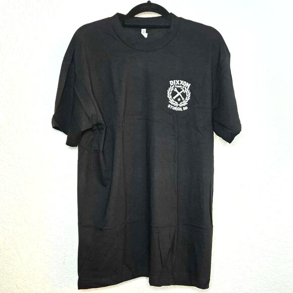 Dixxon Flannel Co. USA Sketchy Crest Crewneck T-shirt Size L NWT Sturgis - Picture 1 of 5